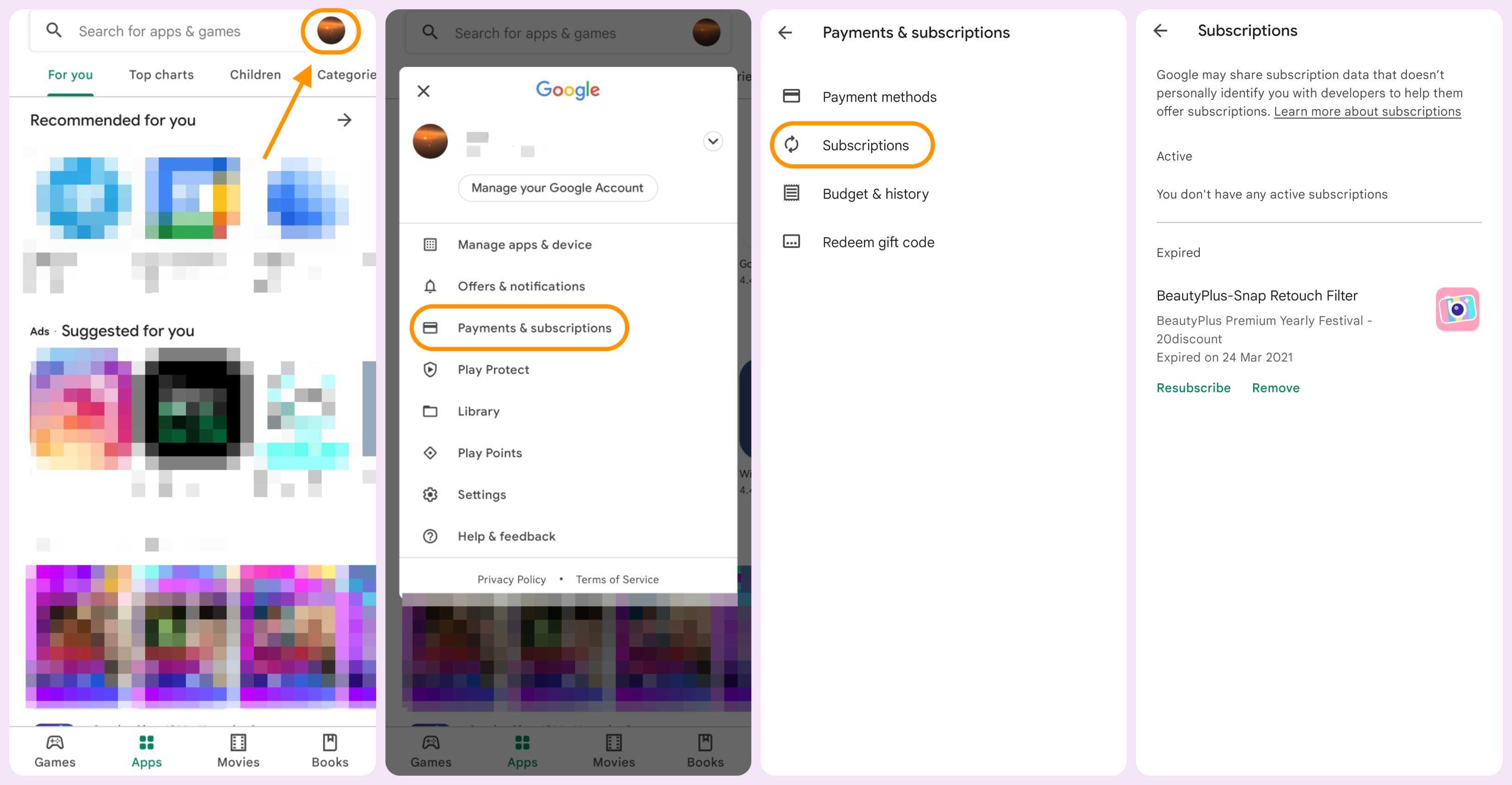 ยกเลิกการสมัครสมาชิกระบบ Android